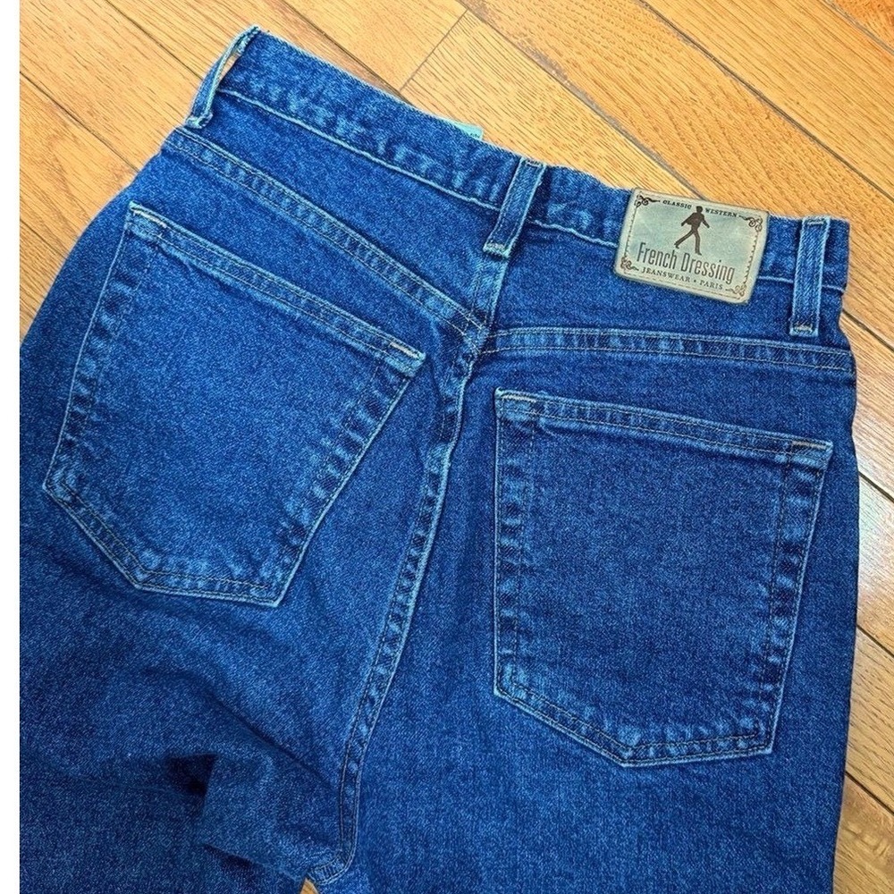 French Dressing Jeanswear Womens 4 High Rise Straight Leg Jeans Dark Wash 67316H